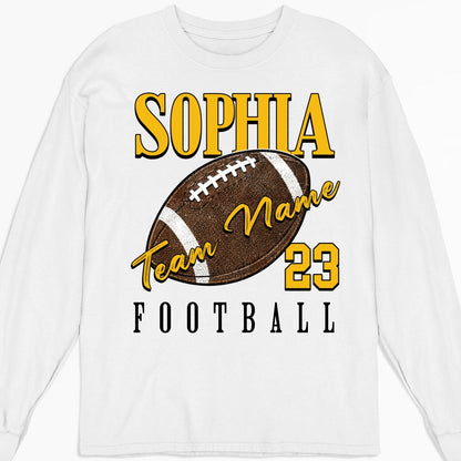 Personalized Born To Love Football T-Shirt
