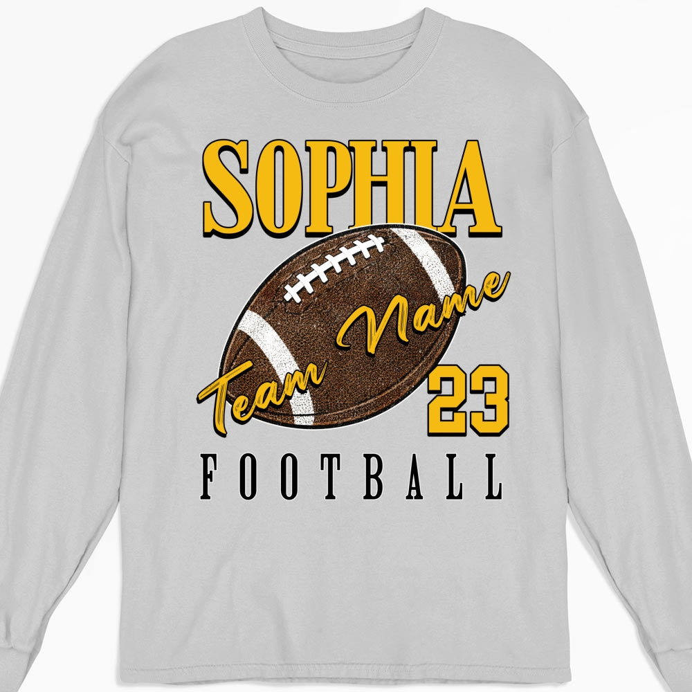 Personalized Born To Love Football T-Shirt