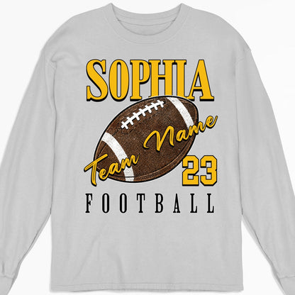Personalized Born To Love Football T-Shirt