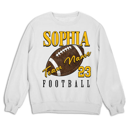 Personalized Born To Love Football T-Shirt