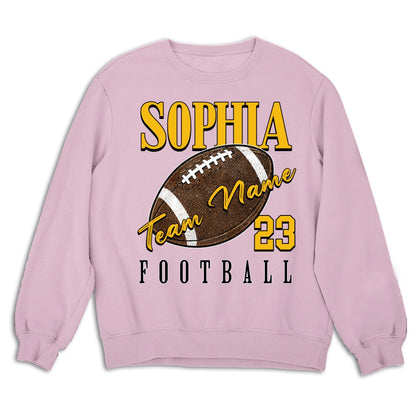 Personalized Born To Love Football T-Shirt