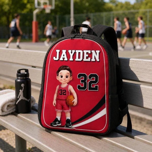 Personalized Basketball Player Kids Backpack