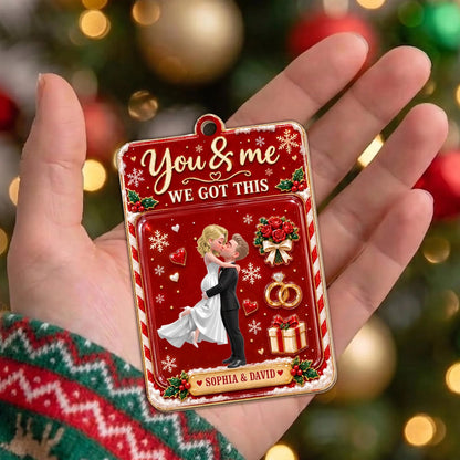 Personalized You And Me We Got This Couple Wooden Ornament