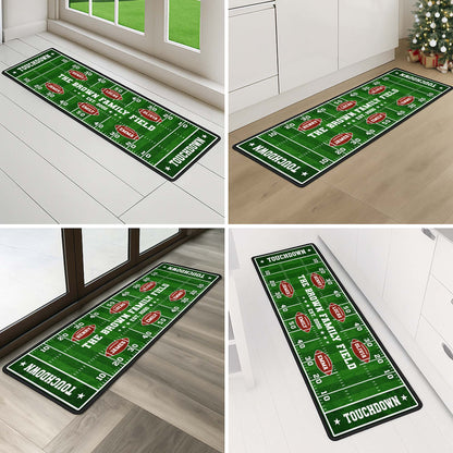 Personalized Family Field Touchdown Runner Rug
