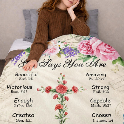 Personalized God Says You Are Christian Blanket