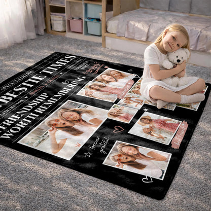 Personalized Bestie Times A Friendship Worth Remembering Photo Blanket