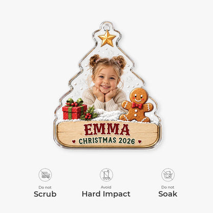 Personalized Custom Photo Christmas Baby Keepsake Acrylic Ornament