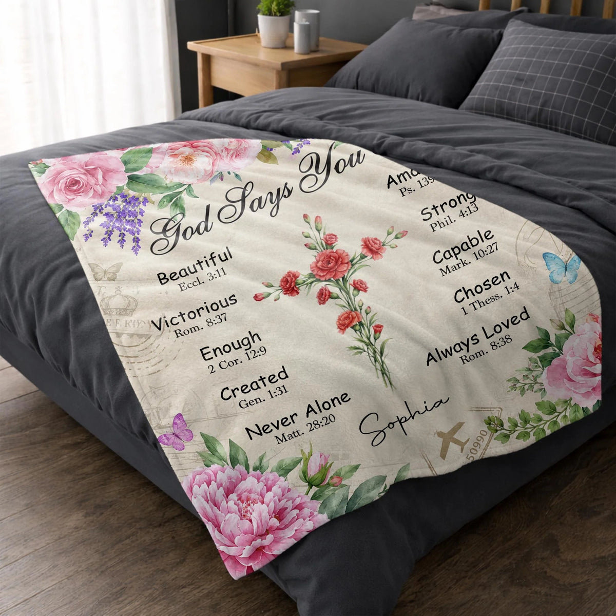 Personalized God Says You Are Christian Blanket