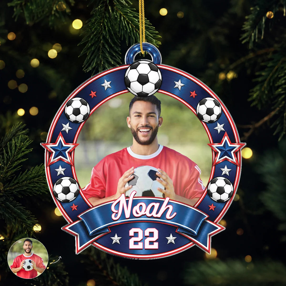 Custom Athlete Picture Keepsake - Personalized Sports Photo Acrylic Ornament for Kids & Athletes