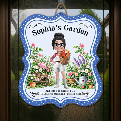 Personalized Into The Garden I Go Custom Garden Wooden Sign