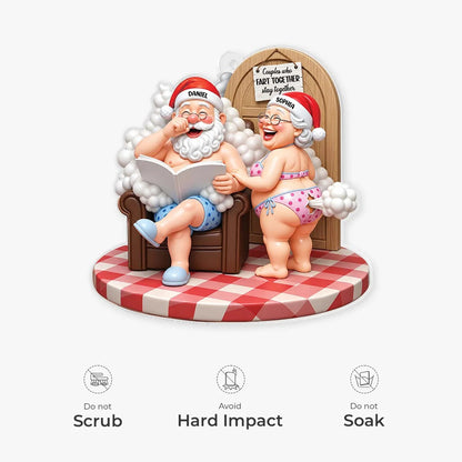 Couples Who Fart Together Stay Together - Personalized Acrylic Christmas Ornament for Couples