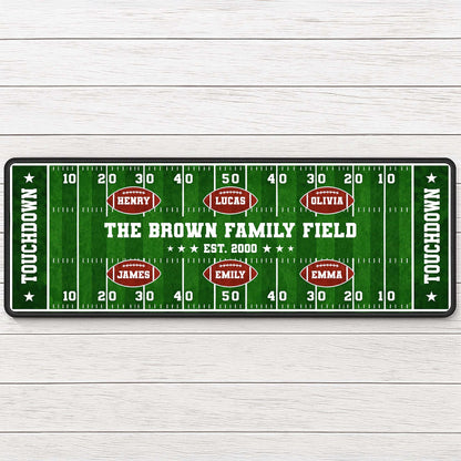 Personalized Family Field Touchdown Runner Rug