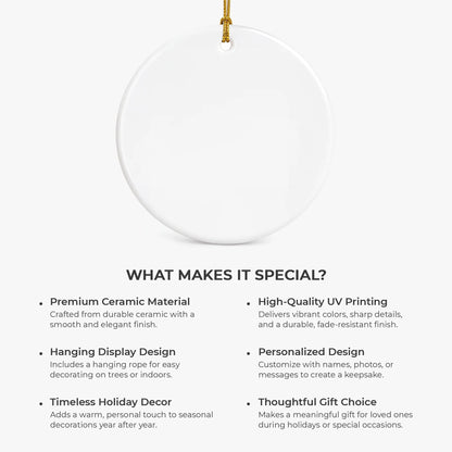 Our First Christmas In Our New Home - Personalized Ceramic Ornament Gift for Couples