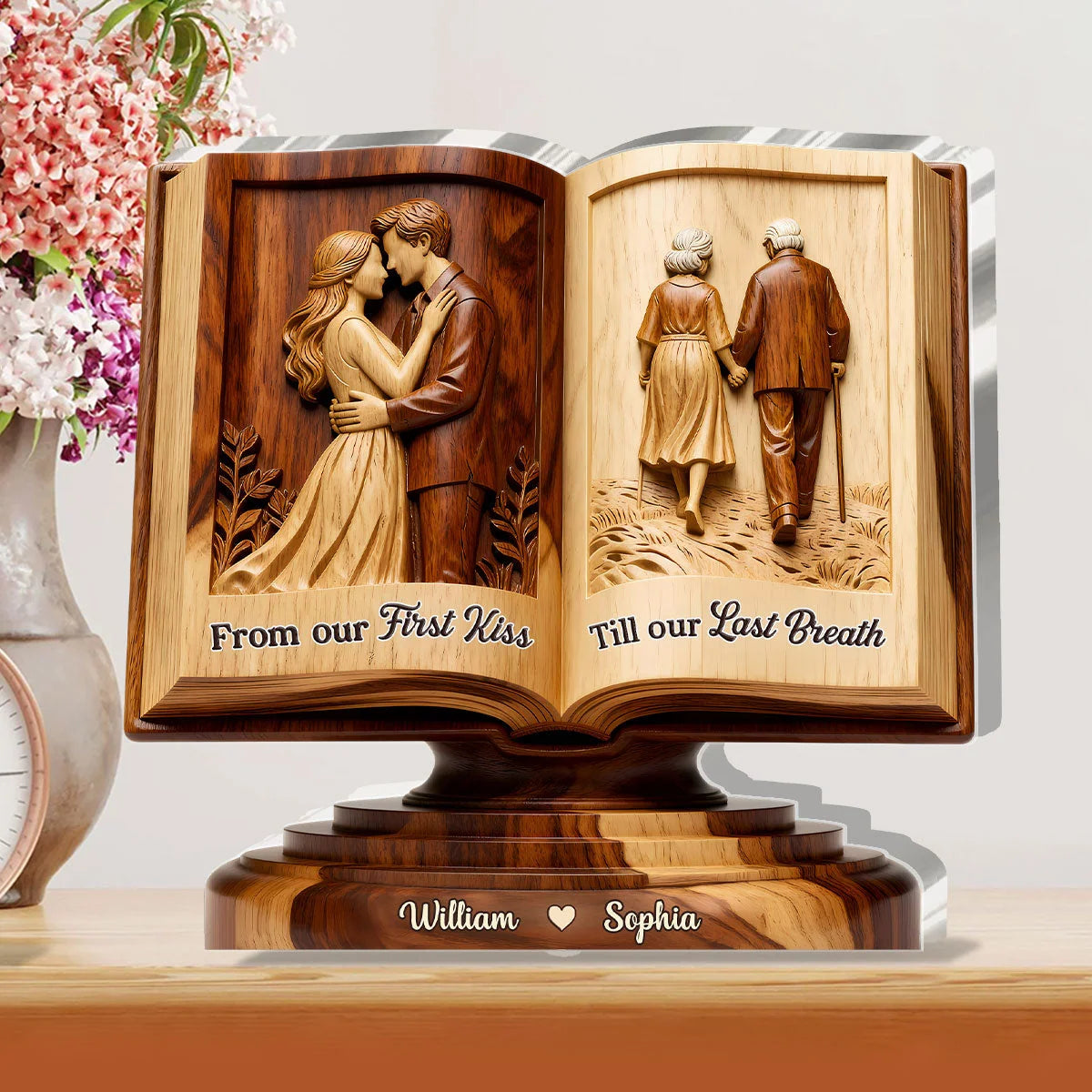 Personalized First Kiss Last Breath Acrylic Plaque