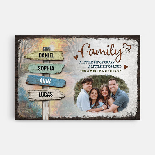 Personalized Family Direction Sign Photo Wall Art