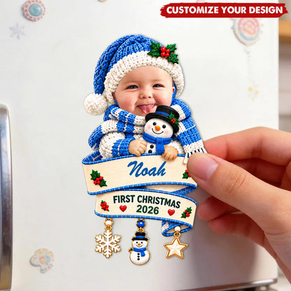 Personalized Baby First Christmas Sticker