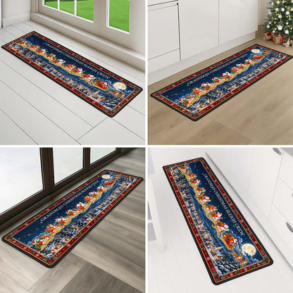 Personalized Grandma Christmas Sleigh Crew Runner Rug