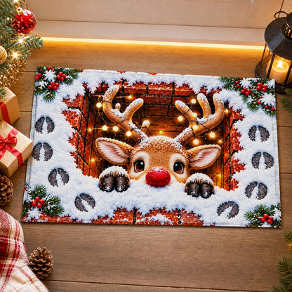 Gnome For The Holidays Christmas Doormat - Personalized Entryway Rug for Family