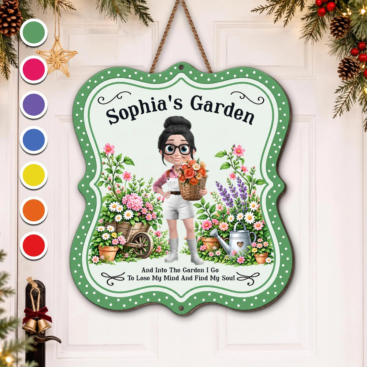 Personalized Into The Garden I Go Custom Garden Wooden Sign
