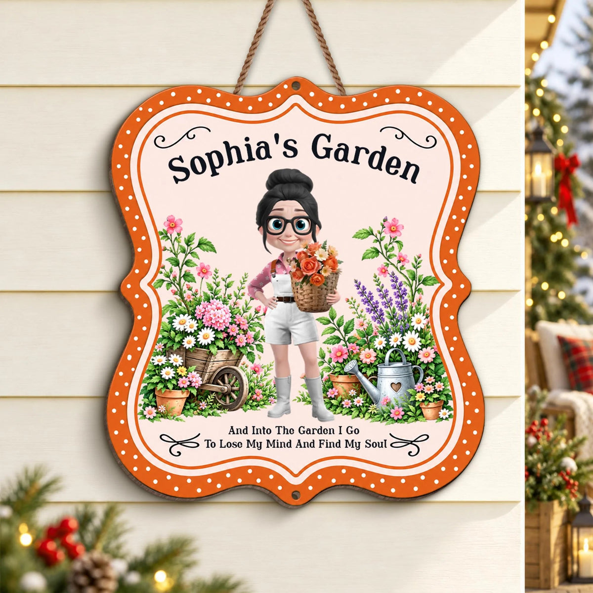 Personalized Into The Garden I Go Custom Garden Wooden Sign