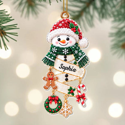 Personalized Our Little Snowman Acrylic Ornament