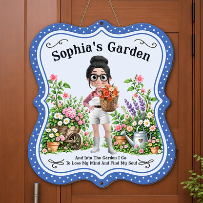 Personalized Into The Garden I Go Custom Garden Wooden Sign