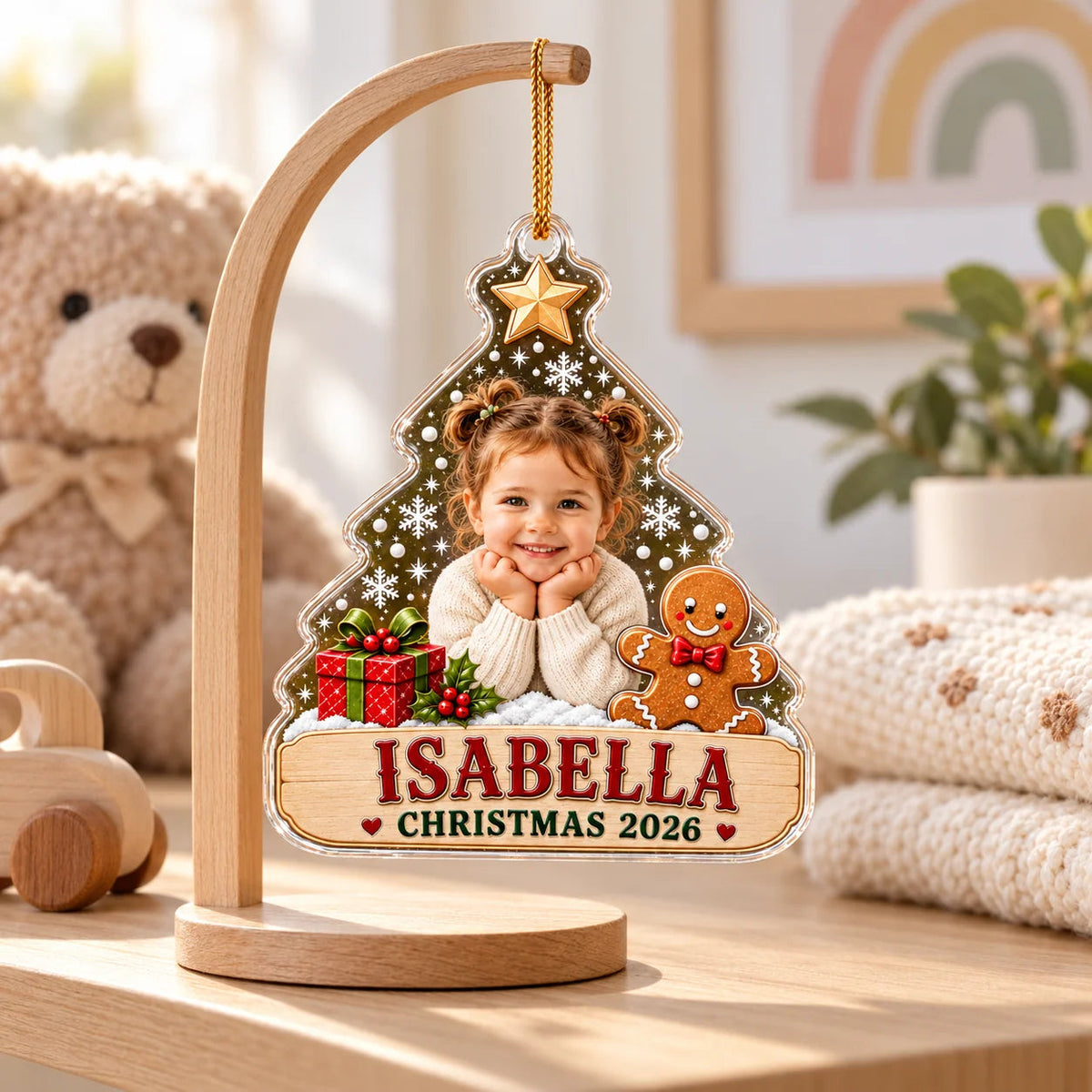 Personalized Baby Photo Christmas Acrylic Ornament