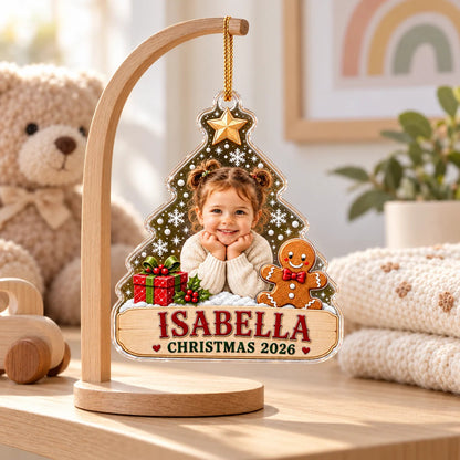 Personalized Baby Photo Christmas Acrylic Ornament