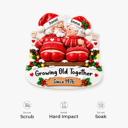 Growing Old Together Personalized Acrylic Ornament for Couples - Funny Christmas Keepsake Gift