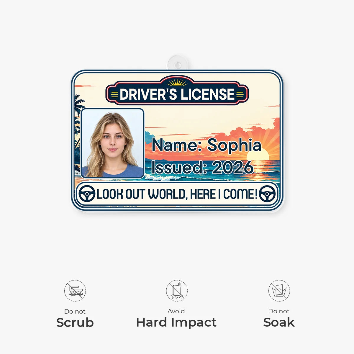 Personalized Look Out World New Driver Acrylic Ornament