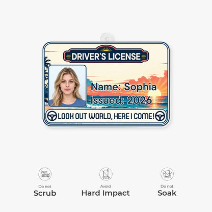 Personalized Look Out World New Driver Acrylic Ornament