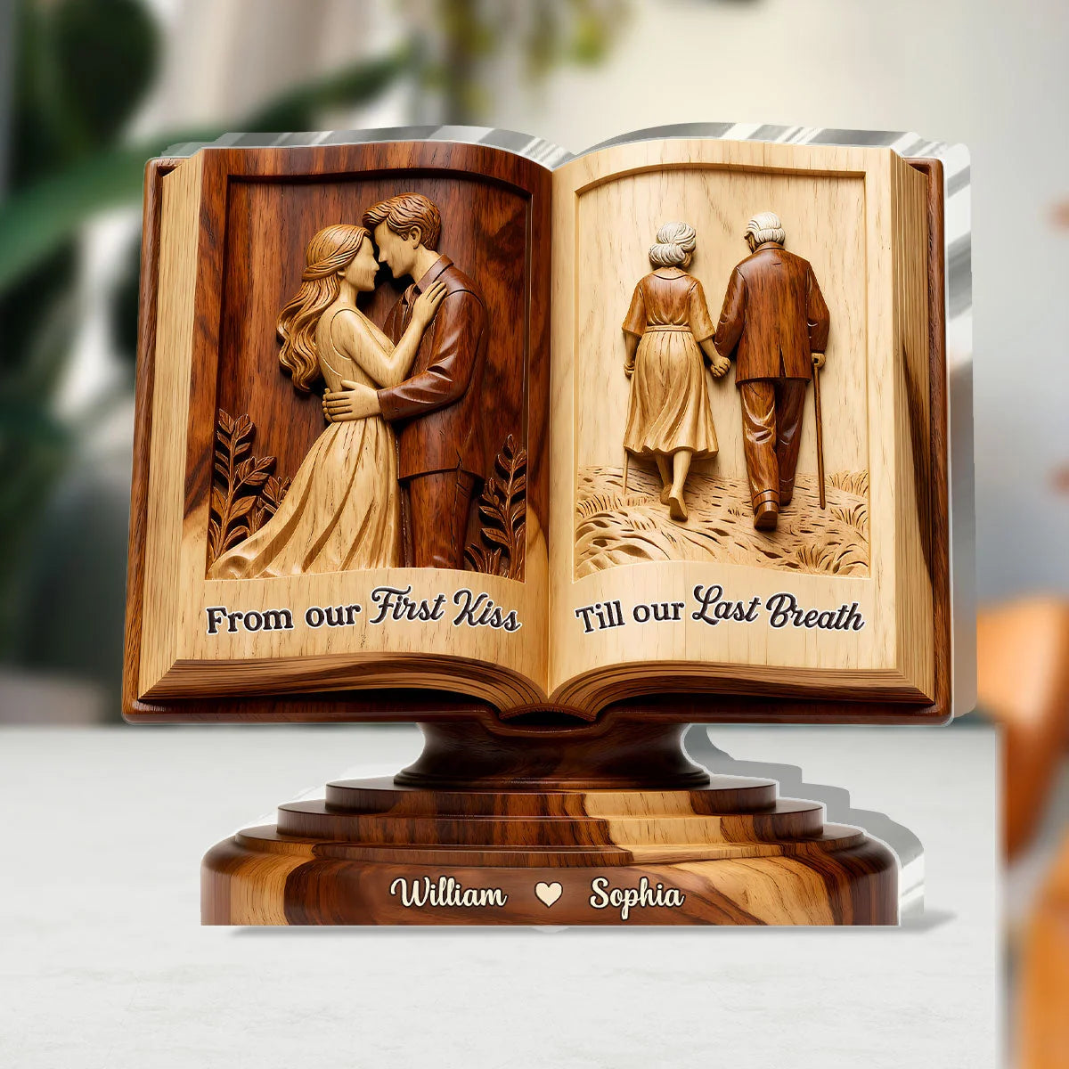Personalized First Kiss Last Breath Acrylic Plaque