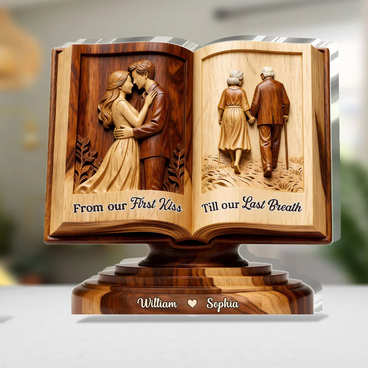 Personalized First Kiss Last Breath Acrylic Plaque