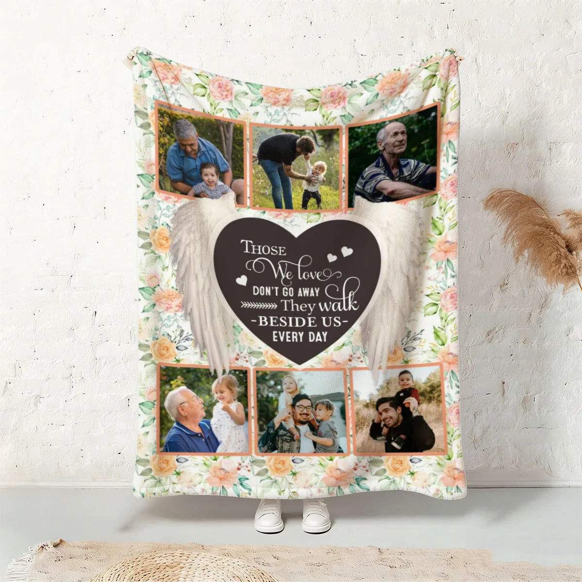 Personalized Someone In Heaven Memorial Quote Cozy Fleece Blanket