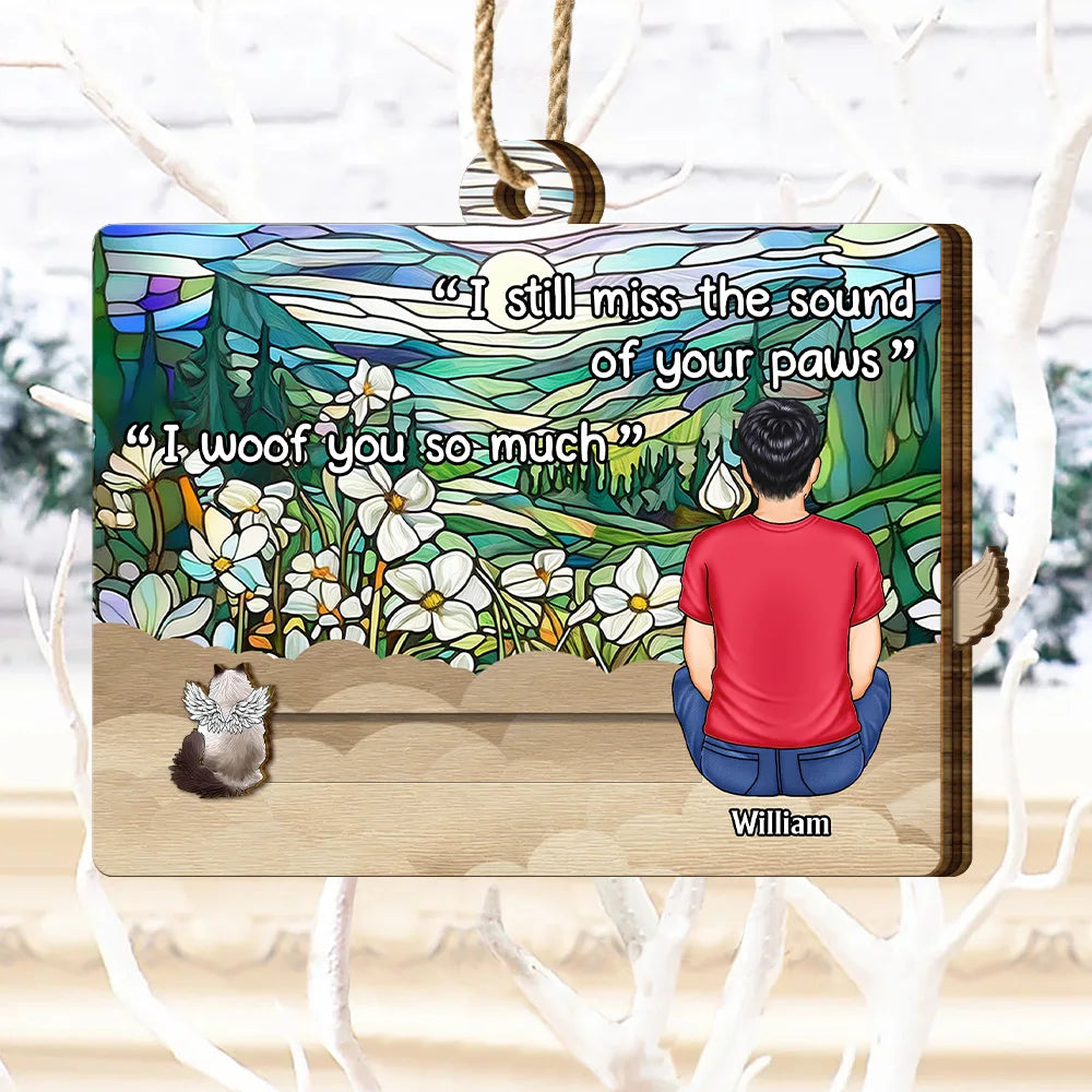 My Hardest Goodbye - Personalized Wooden Slider Ornament for Pet Memorial Keepsake