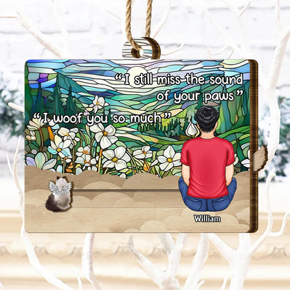 My Hardest Goodbye - Personalized Wooden Slider Ornament for Pet Memorial Keepsake