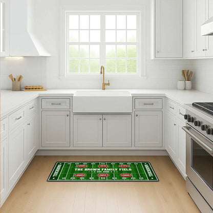 Personalized Family Field Touchdown Runner Rug