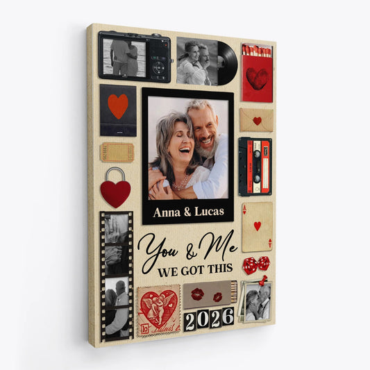You & Me We Got This Personalized Couple Canvas / Poster - Romantic Anniversary Wedding Wall Art for Husband Wife