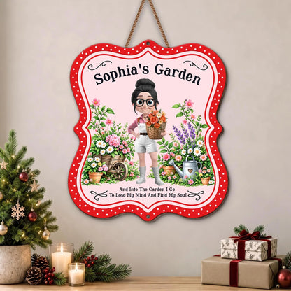 Personalized Into The Garden I Go Custom Garden Wooden Sign
