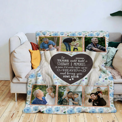 Personalized Someone In Heaven Memorial Quote Cozy Fleece Blanket