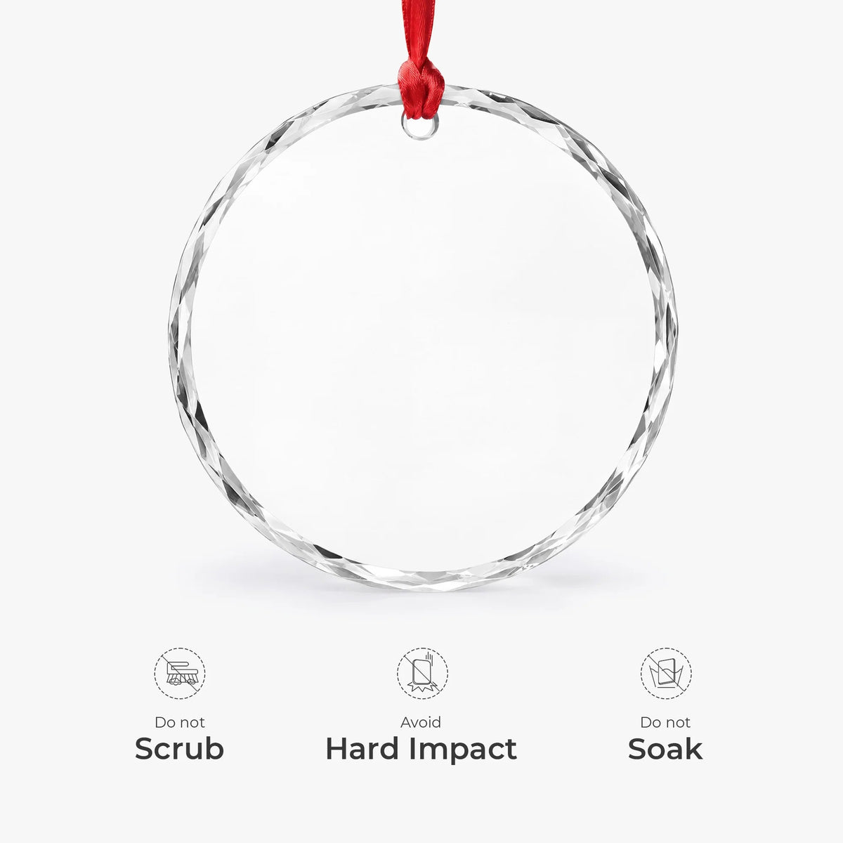 Personalized Baby First Christmas Photo Glass Ornament
