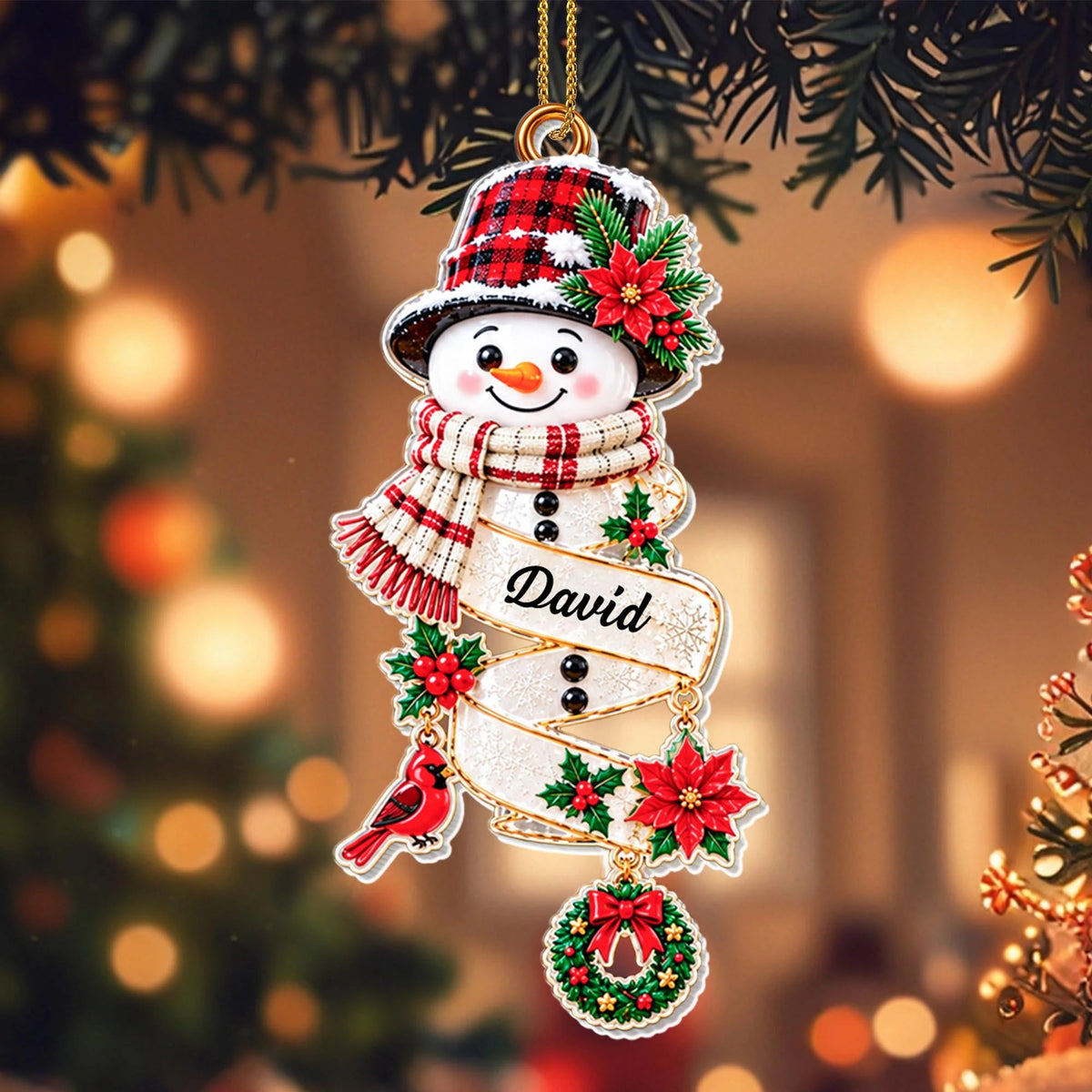 Personalized Our Little Snowman Acrylic Ornament