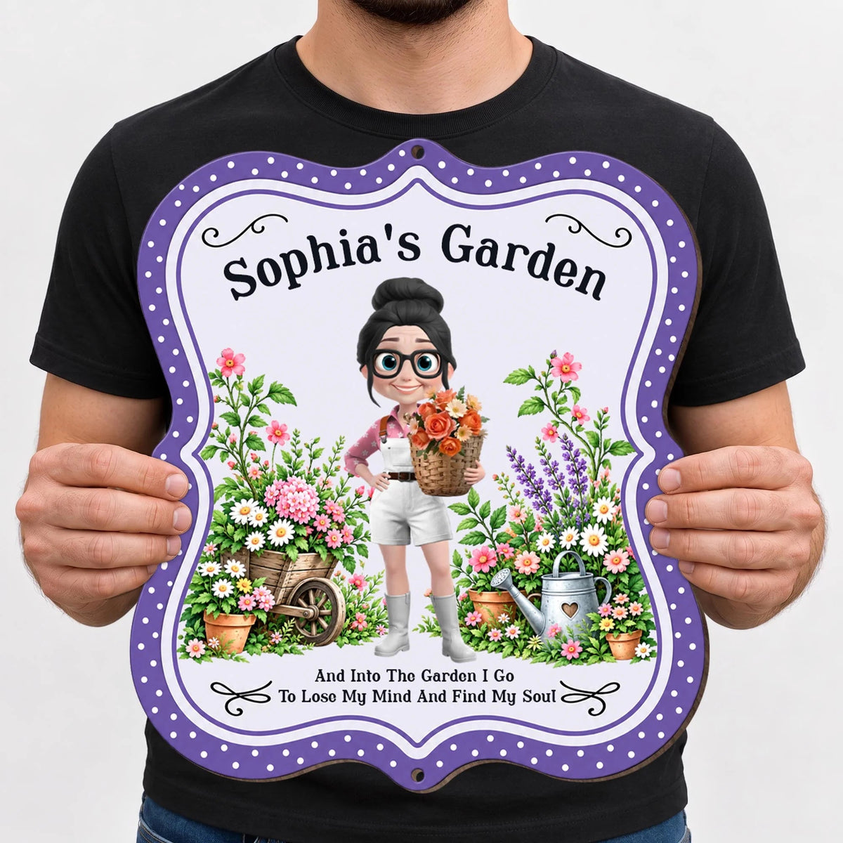 Personalized Into The Garden I Go Custom Garden Wooden Sign