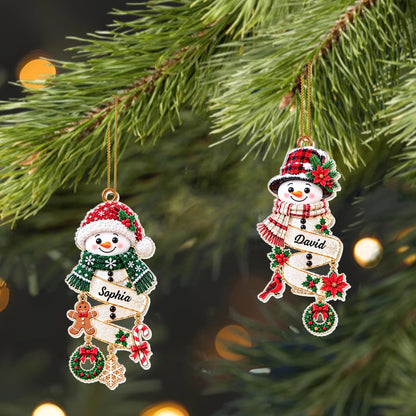 Personalized Our Little Snowman Acrylic Ornament