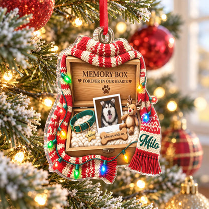 Personalized Memory Box Forever in Our Hearts Pet Acrylic Ornament