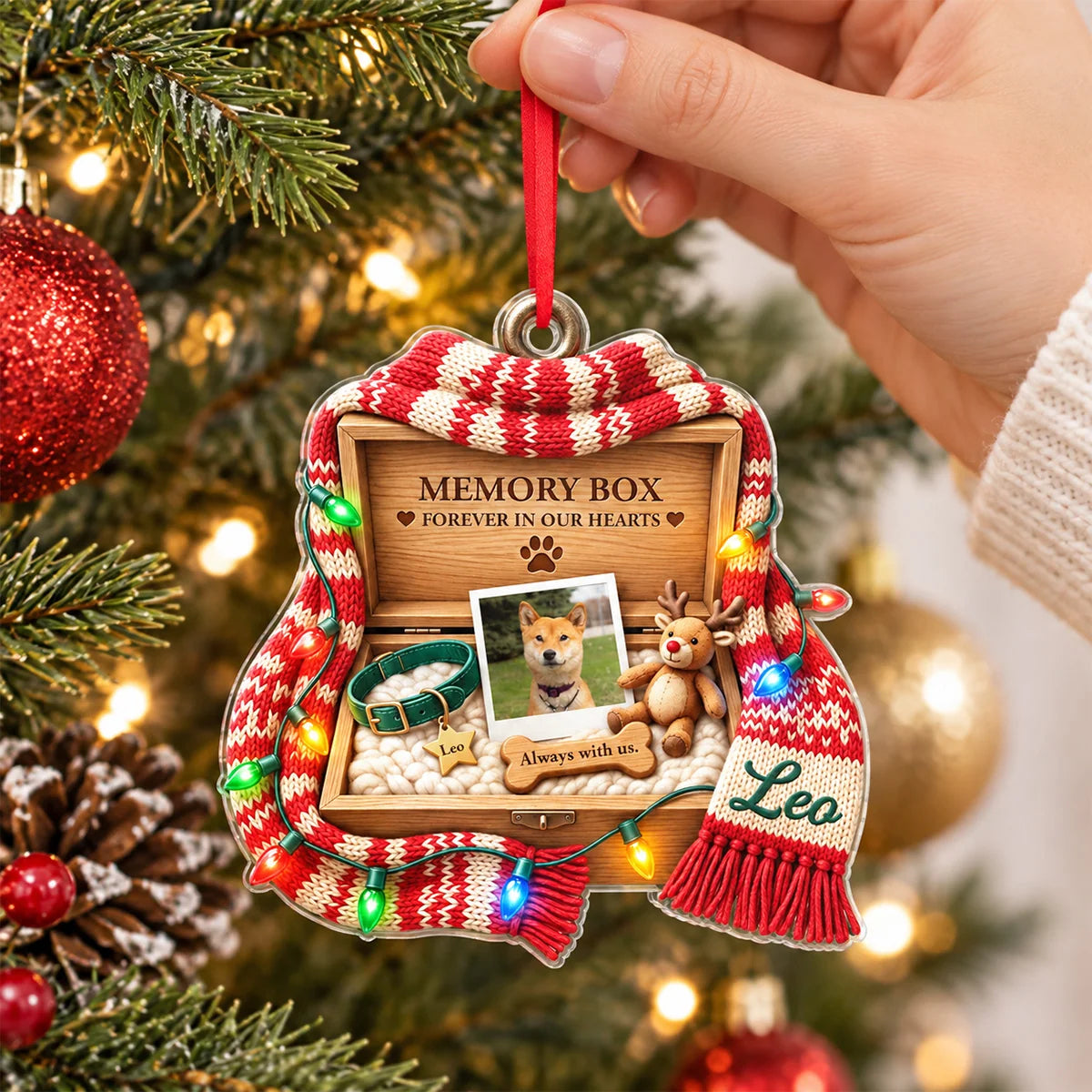 Personalized Memory Box Forever in Our Hearts Pet Acrylic Ornament