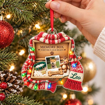 Personalized Memory Box Forever in Our Hearts Pet Acrylic Ornament