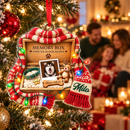 Personalized Memory Box Forever in Our Hearts Pet Acrylic Ornament