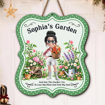 Personalized Into The Garden I Go Custom Garden Wooden Sign