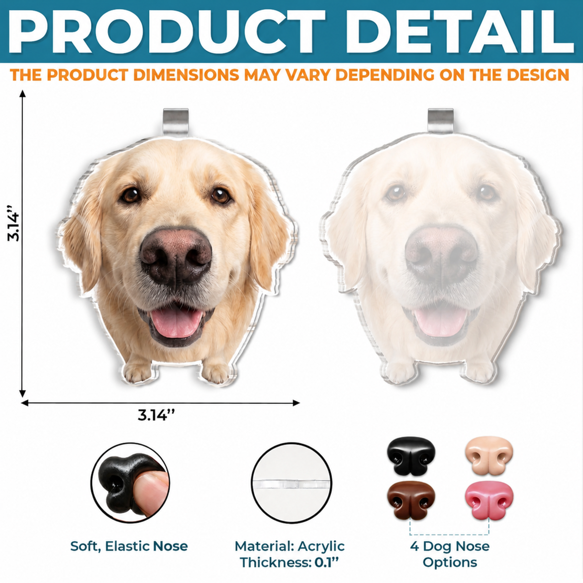 Custom Photo Puppy Nose Car Visor Clip